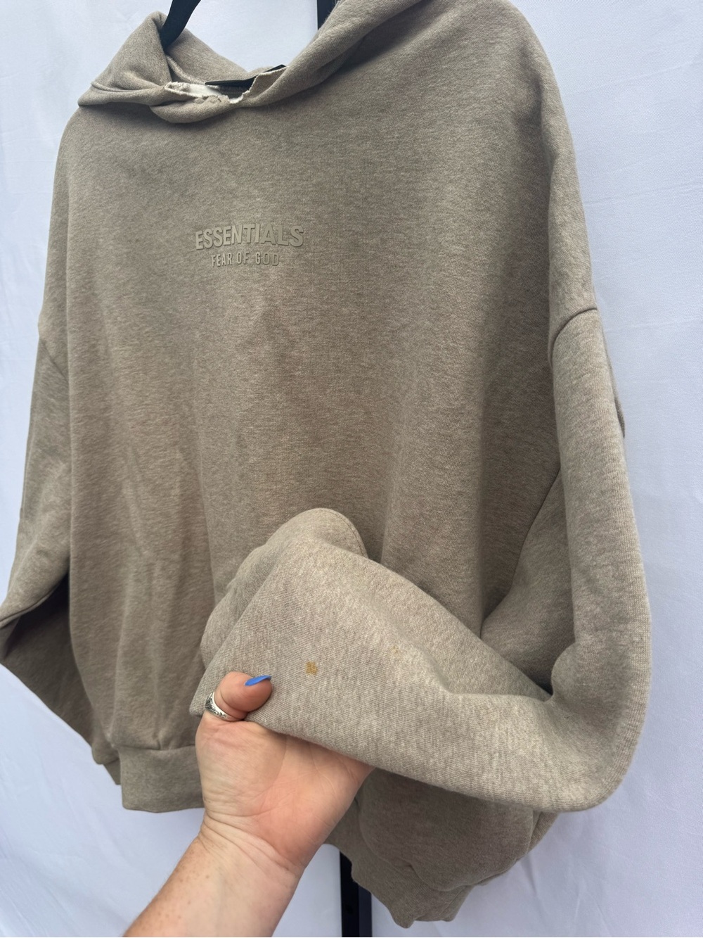 Fear of God ESSENTIALS Taupe Hoodie Pullover Size S - Picture 11 of 16
